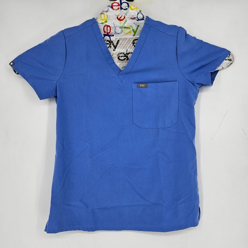 Figs Scrub Top Womens Extra Small Catarina One Pocket Light Blue Healthcare